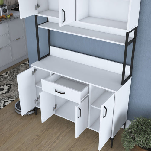 Dulap Bucătărie NICE 6 uși 1 sertar 3 rafturi, 120 x 199 cm - Maroom