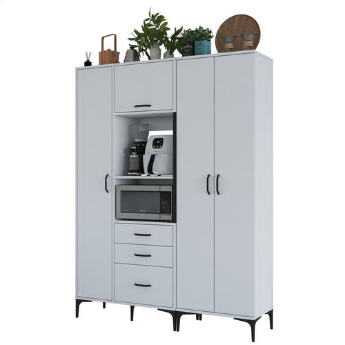 Dulap Bucătărie NICE 4 uși 3 sertare 2 rafturi, 150 x 199 cm - Maroom