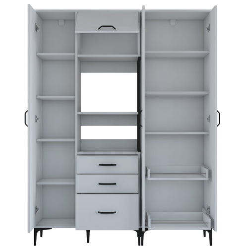 Dulap Bucătărie NICE 4 uși 3 sertare 2 rafturi, 150 x 199 cm - Maroom