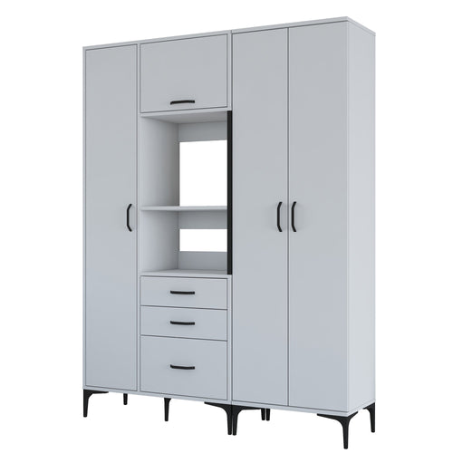 Dulap Bucătărie NICE 4 uși 3 sertare 2 rafturi, 150 x 199 cm - Maroom