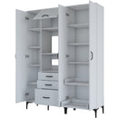 Dulap Bucătărie NICE 4 uși 3 sertare 2 rafturi, 150 x 199 cm - Maroom