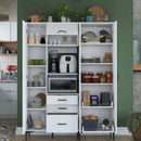 Dulap Bucătărie NICE 4 uși 3 sertare 2 rafturi, 150 x 199 cm - Maroom