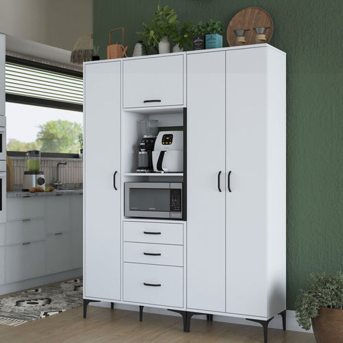 Dulap Bucătărie NICE 4 uși 3 sertare 2 rafturi, 150 x 199 cm - Maroom