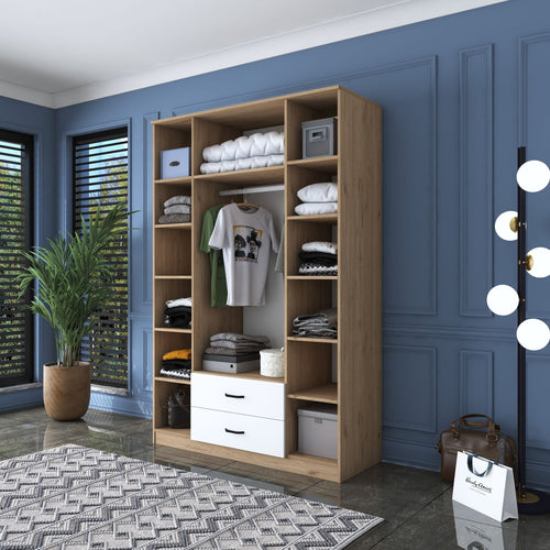 Dulap FAIR 4 uși 2 sertare 140 x 210 x 52 cm - Maroom