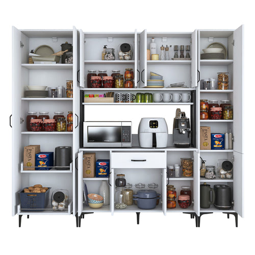 Set Dulap Bucătărie NICE 12 uși 1 sertar, 220 x 199 cm - Maroom