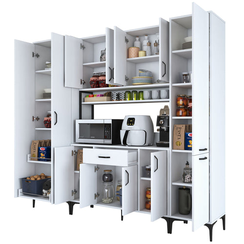 Set Dulap Bucătărie NICE 12 uși 1 sertar, 220 x 199 cm - Maroom