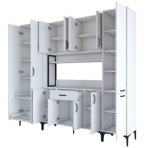 Set Dulap Bucătărie NICE 12 uși 1 sertar, 220 x 199 cm - Maroom