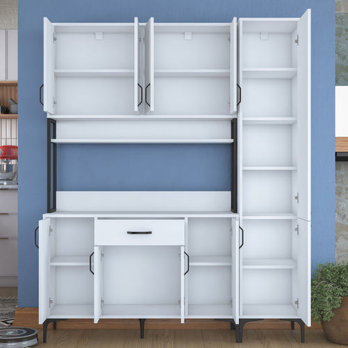 Set Dulap Bucătărie NICE 10 uși 1 sertar, 160 x 199 cm - Maroom