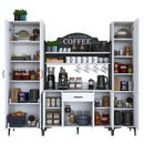 Set Dulap Bucătărie NICE 2 rafturi 8 uși 1 sertar, 220 x 199 cm 