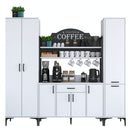 Set Dulap Bucătărie NICE 2 rafturi 8 uși 1 sertar, 220 x 199 cm 