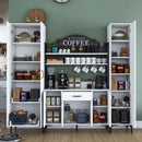 Set Dulap Bucătărie NICE 2 rafturi 8 uși 1 sertar, 220 x 199 cm 