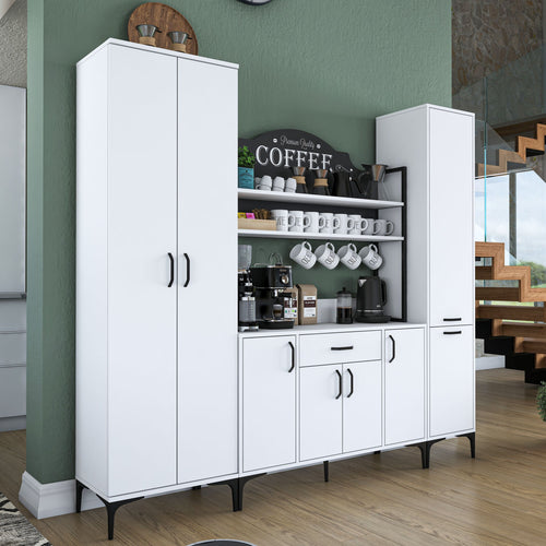 Set Dulap Bucătărie NICE 2 rafturi 8 uși 1 sertar, 220 x 199 cm 