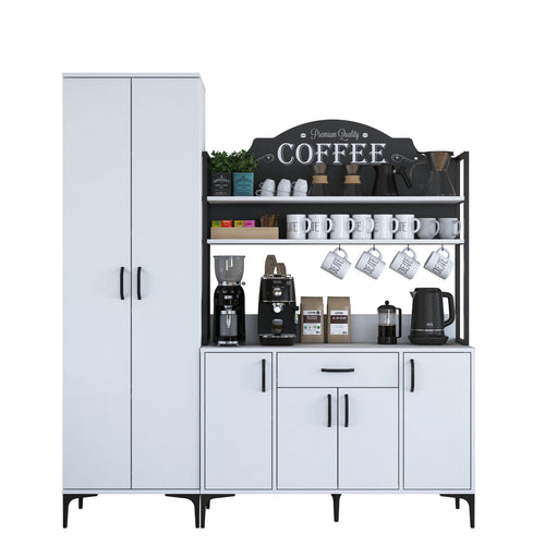 Set Dulap Bucătărie NICE 2 rafturi 6 uși 1 sertar, 180 x 199 cm 