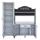 Set Dulap Bucătărie NICE 2 rafturi 6 uși 1 sertar, 180 x 199 cm 