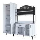 Set Dulap Bucătărie NICE 2 rafturi 6 uși 1 sertar, 180 x 199 cm 