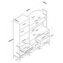 Set Dulap Bucătărie NICE 2 rafturi 6 uși 1 sertar, 180 x 199 cm 