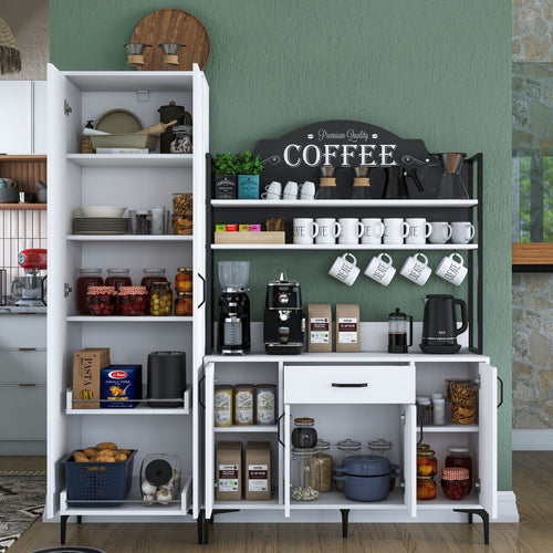 Set Dulap Bucătărie NICE 2 rafturi 6 uși 1 sertar, 180 x 199 cm 