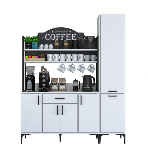 Set Dulap Bucătărie NICE 2 rafturi 6 uși 1 sertar, 160 x 199 cm 