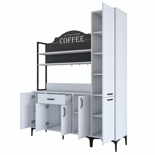 Set Dulap Bucătărie NICE 2 rafturi 6 uși 1 sertar, 160 x 199 cm 