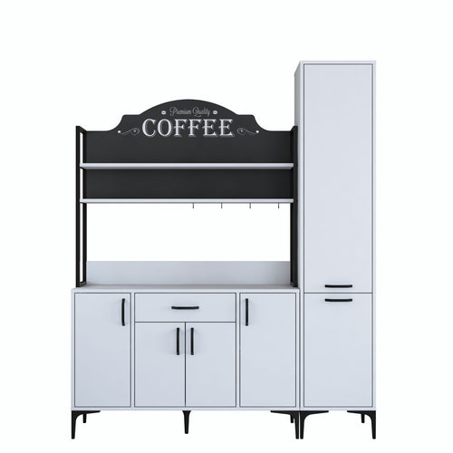 Set Dulap Bucătărie NICE 2 rafturi 6 uși 1 sertar, 160 x 199 cm 