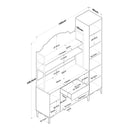 Set Dulap Bucătărie NICE 2 rafturi 6 uși 1 sertar, 160 x 199 cm 