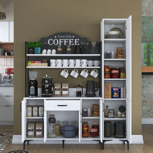 Set Dulap Bucătărie NICE 2 rafturi 6 uși 1 sertar, 160 x 199 cm 