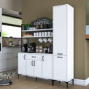 Set Dulap Bucătărie NICE 2 rafturi 6 uși 1 sertar, 160 x 199 cm 