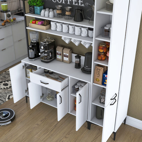 Set Dulap Bucătărie NICE 2 rafturi 6 uși 1 sertar, 160 x 199 cm 