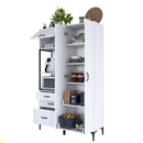 Set Dulap Bucătărie NICE 2 rafturi 3 uși 3 sertare, 120 x 199 cm 