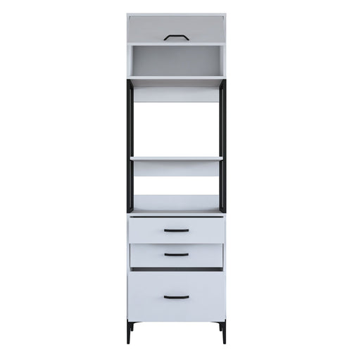 Dulap Bucătărie NICE 2 rafturi 1 ușa 3 sertare, 60 x 199 cm 