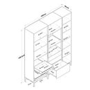 Set Dulap Bucătărie NICE 2 rafturi 5 uși 3 sertare, 160 x 199 cm 