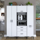 Set Dulap Bucătărie NICE 2 rafturi 5 uși 3 sertare, 160 x 199 cm 