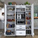 Set Dulap Bucătărie NICE 2 rafturi 5 uși 3 sertare, 160 x 199 cm 