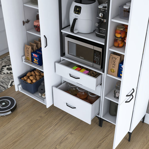 Set Dulap Bucătărie NICE 2 rafturi 5 uși 3 sertare, 160 x 199 cm 