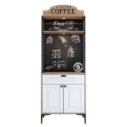 Dulap Bucătărie PRETTY cu LED 2 uși 1 sertar, 70 x 170 cm - Maroom