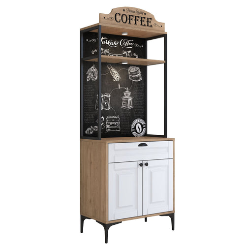 Dulap Bucătărie PRETTY cu LED 2 uși 1 sertar, 70 x 170 cm - Maroom