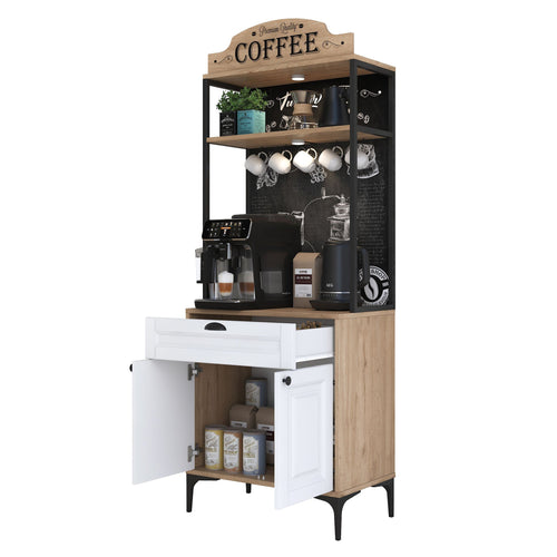 Dulap Bucătărie PRETTY cu LED 2 uși 1 sertar, 70 x 170 cm - Maroom