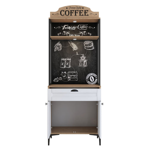 Dulap Bucătărie PRETTY cu LED 2 uși 1 sertar, 70 x 170 cm - Maroom