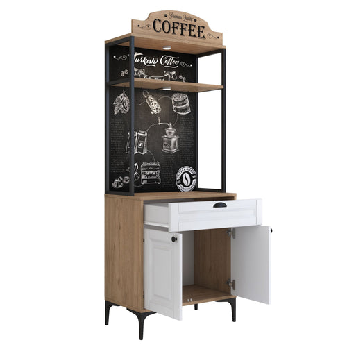 Dulap Bucătărie PRETTY cu LED 2 uși 1 sertar, 70 x 170 cm - Maroom