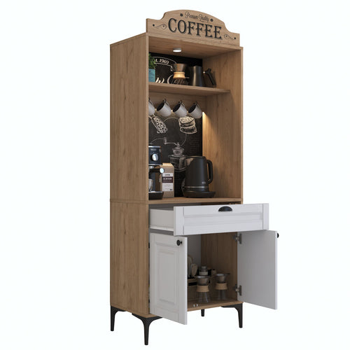 Dulap Bucătărie PRETTY cu LED 1 raft 2 uşi 1 sertar, 70 x 170 cm 