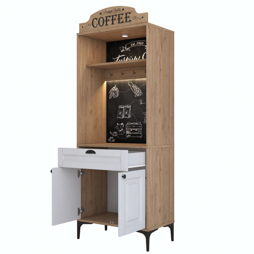 Dulap Bucătărie PRETTY cu LED 1 raft 2 uşi 1 sertar, 70 x 170 cm 