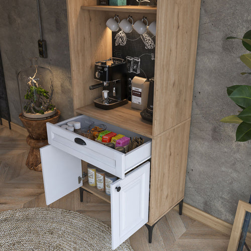 Dulap Bucătărie PRETTY cu LED 1 raft 2 uşi 1 sertar, 70 x 170 cm 