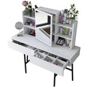 Masă de toaleta BRITNEY 6 rafturi 2 sertare 1 ușa 120 x 132 cm - Maroom