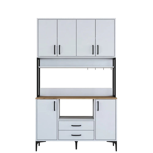 Dulap Bucătărie NICE 2 rafturi 6 uși 2 sertare, 120 x 199 cm - Maroom