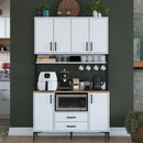 Dulap Bucătărie NICE 2 rafturi 6 uși 2 sertare, 120 x 199 cm - Maroom