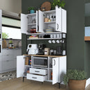 Dulap Bucătărie NICE 2 rafturi 6 uși 2 sertare, 120 x 199 cm - Maroom