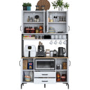 Dulap Bucătărie NICE 2 rafturi 6 uși 2 sertare, 120 x 199 cm - Maroom