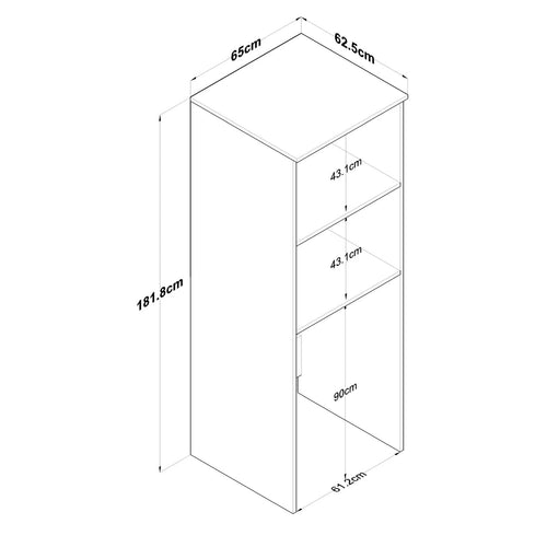 Dulap Baie ODOR 65 x 182 cm - Maroom