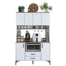 Dulap Bucătărie NICE 4 rafturi 6 uși 2 sertare, 120 x 184 cm - Maroom