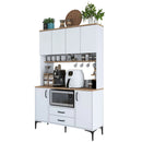 Dulap Bucătărie NICE 4 rafturi 6 uși 2 sertare, 120 x 184 cm - Maroom